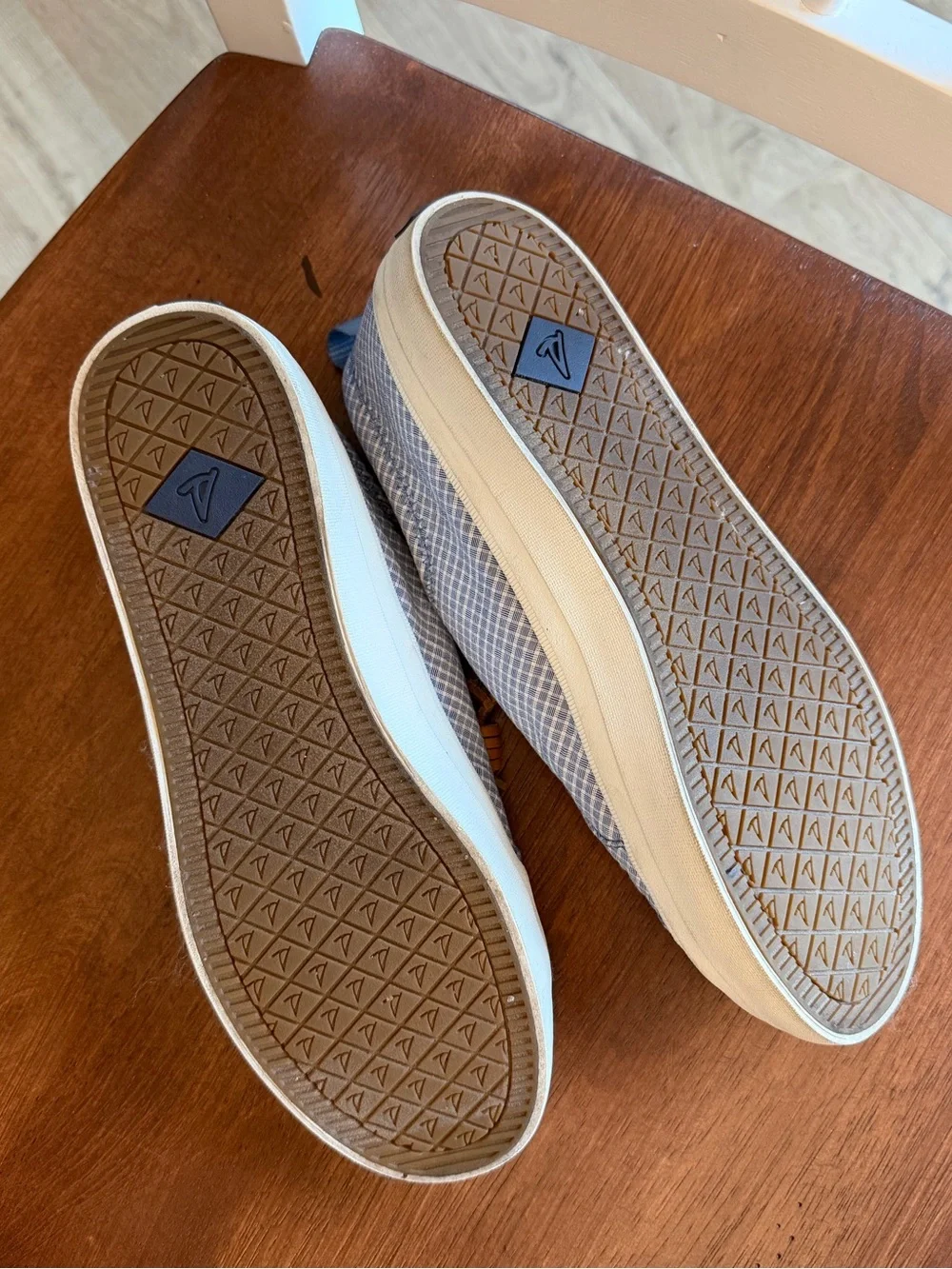 Sperry Light Blue Plaid Slip On Sneakers - Picture 10 of 11